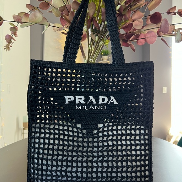❌❌SOLD New Prada Raffia Crochet Tote - Picture 4 of 8